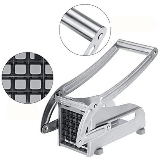 Potato Cutter Efficient Fruit And Vegetable Chopper Manual Food Chopper with 2 Blades Multifunctional Kitchen Fries Machine