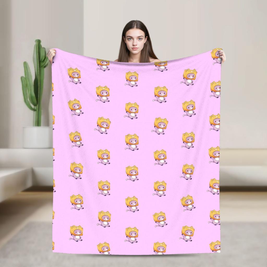 Плед Foxy Boxy и Rocky Lankybox Мягкий Теплый Новинка Плюшевый Плед для Дивана Кровати Кемпинга Фланелевая Постельная Покрывало Покрытие для Кровати