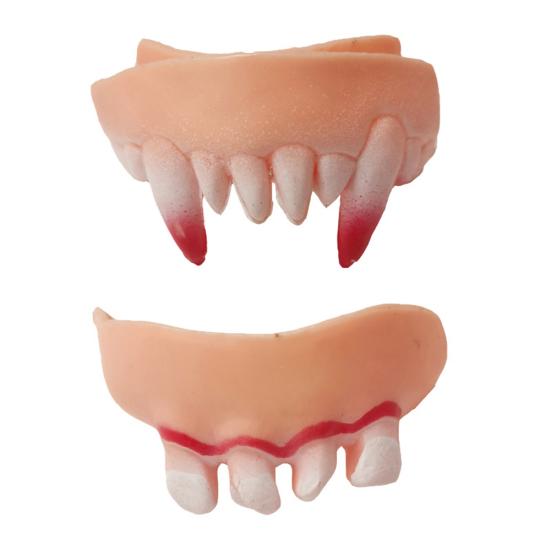 10Pcs Funny Vampire Zombie Denture Teeth Halloween Cosplay Costume Trick Toys