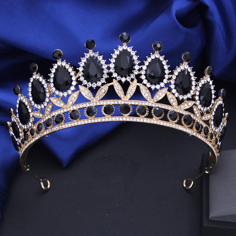 Винтажная корона-капля для королевы, свадебная, для выпускного бала, украшение для волос, тиары для невесты, косплей, аксессуары для головы