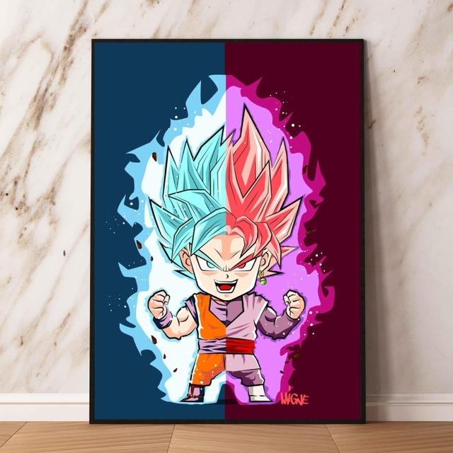 Японское аниме картина маслом Dragon Ball Goku висит подарок художественная наклейка на стену детская экшн-кукла плакат