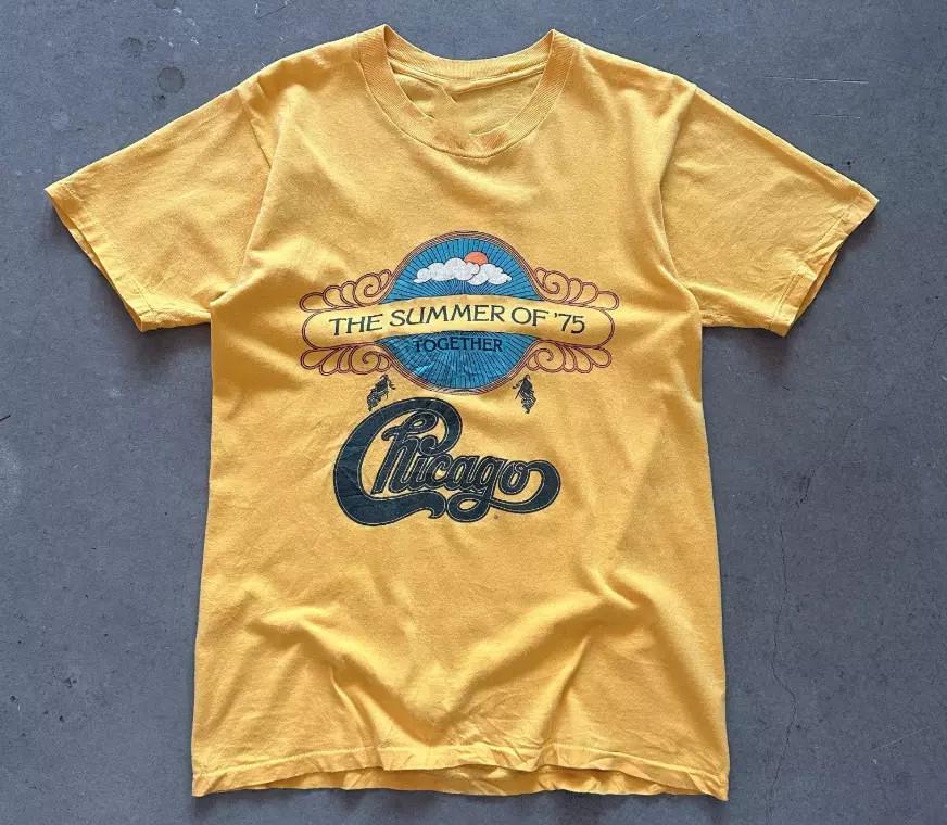 Chicago Band Summer Tour 1975 Together T Shirt Full Size S-5XL Unisex T-Shirt