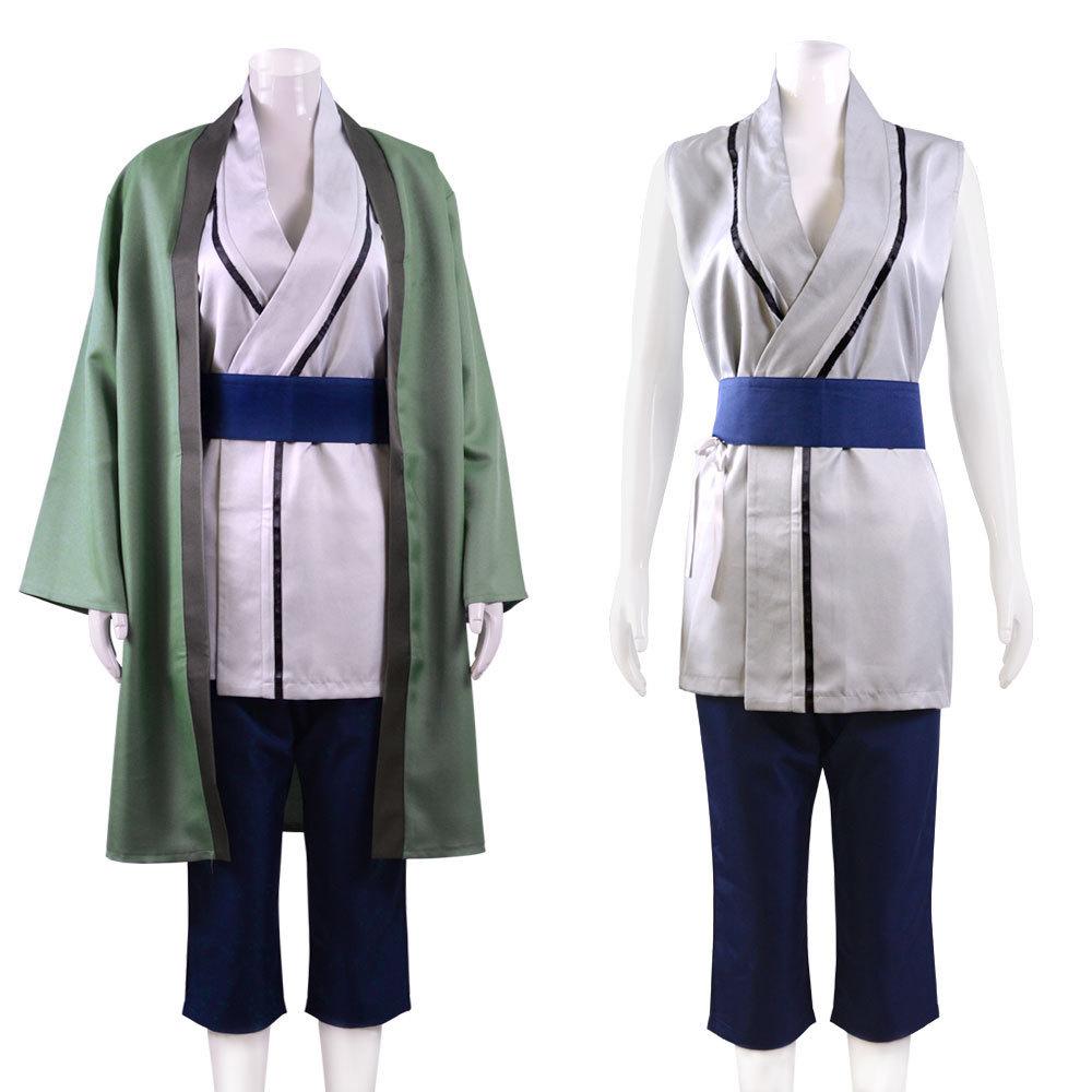 Tsunade Cosplay Costume Set Anime Ninja Outfit for Women Adult Halloween Role Play Costume White Short Hair Medical Ninja Uniform