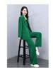 Women's Slim Long-Sleeve Suit Jacket & Wide-Leg Trousers: Professional Queen Style, Perfect for Spring and Autumn.