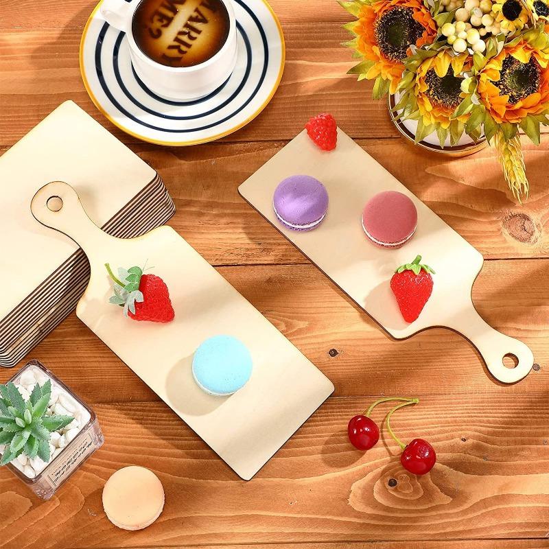 12 шт. DIY Мини-разделочная доска из дерева, для граффити, ручная работа, деревянные поделки, Рождественское украшение для семейной вечеринки