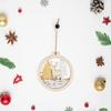 Vintage Hollow Wooden Christmas Pendant Ornament Christmas Tree Reindeer Ornament Hanging Gift Christmas Party Holiday Home Decor