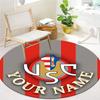 Barber Shield Custom Name Round Area Rug Carpet Rug For Living Room Bedroom Sofa Playroom Decor Nonslip Floor Mat
