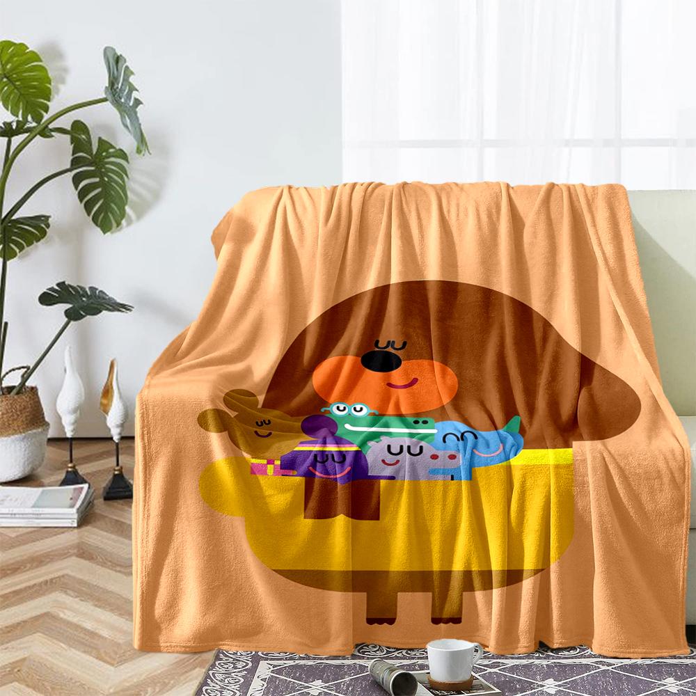 Hey Duggee Theme Printed Blanket - Perfect for Couch, Bed, Travel & Outdoor Use | Machine Washable, Cozy & Durable.