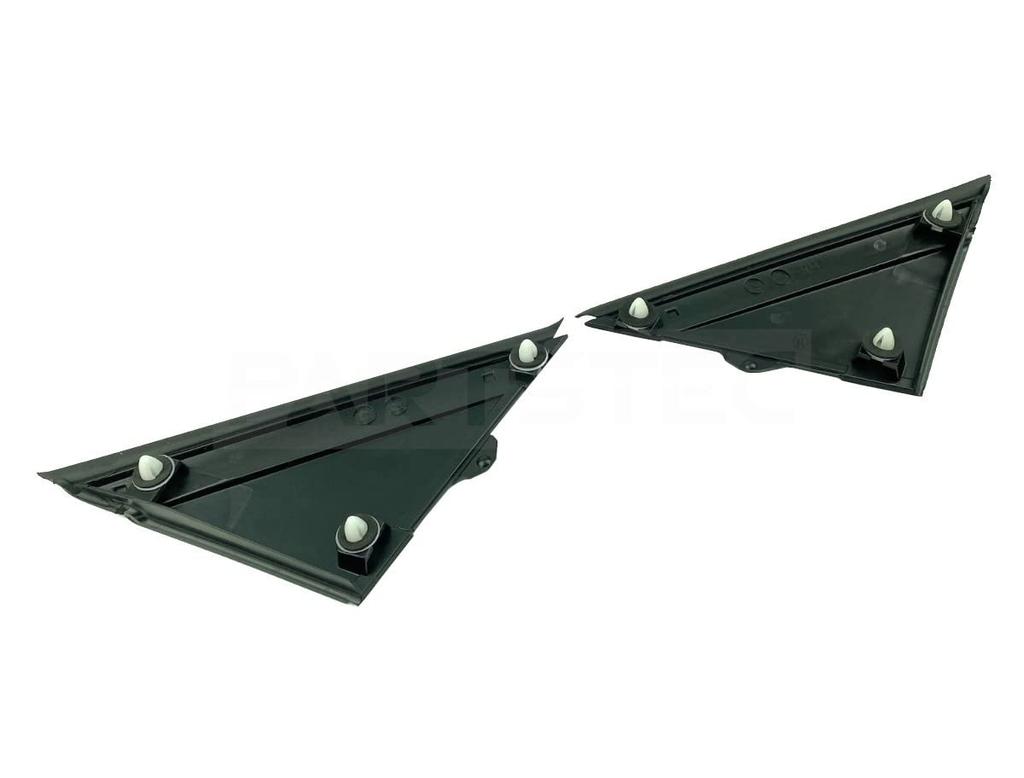 MOTOR POWER FIAT Corner Plates of Matte Black for Fiat Abarth and 695 A-Pillar (Set 2) 500, 595, (Genuine Replacement/Aftermarket Parts) / 158-114