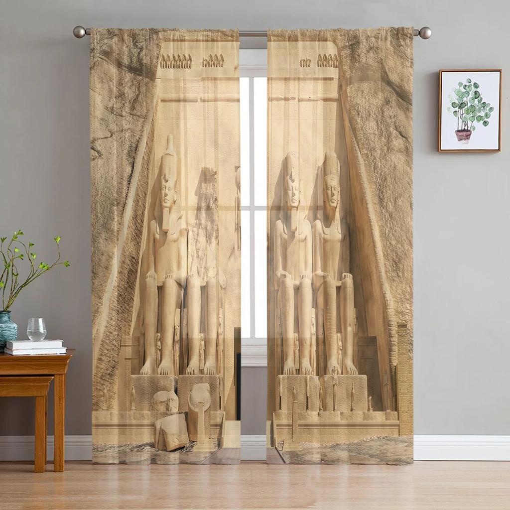 Woman Mural Window Curtains for Living Room Kitchen Door Curtain Sheer Curtains for Bedroom