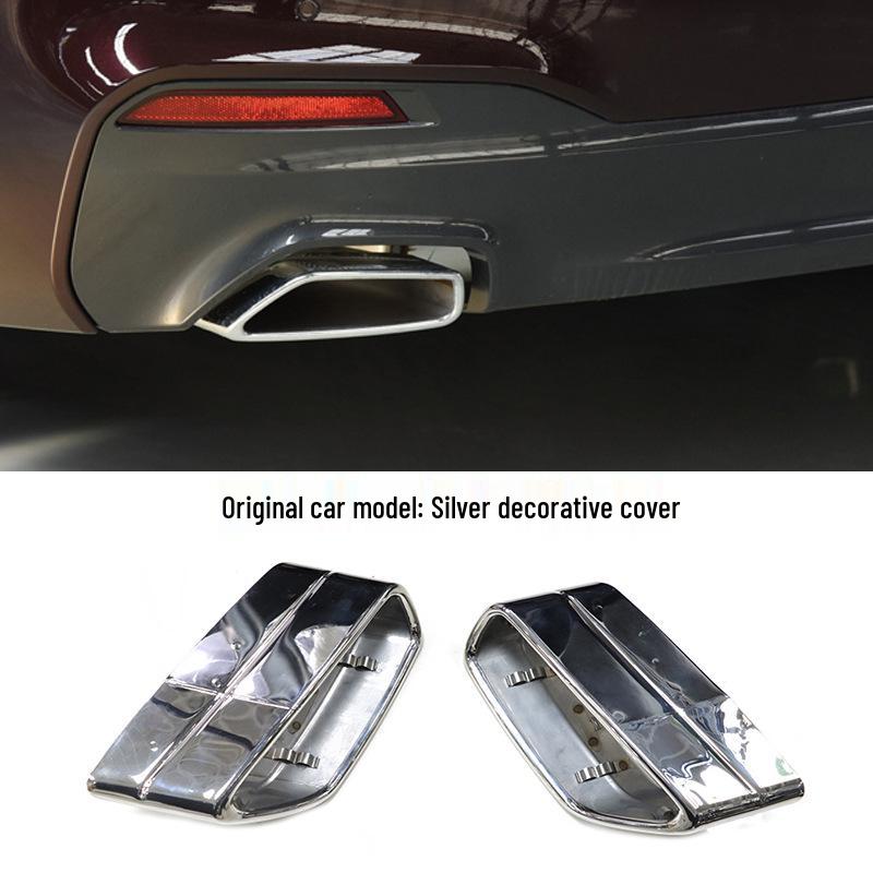 Декоративная рамка черного цвета для наконечника выхлопной трубы для BMW 525li/530i G30/G38