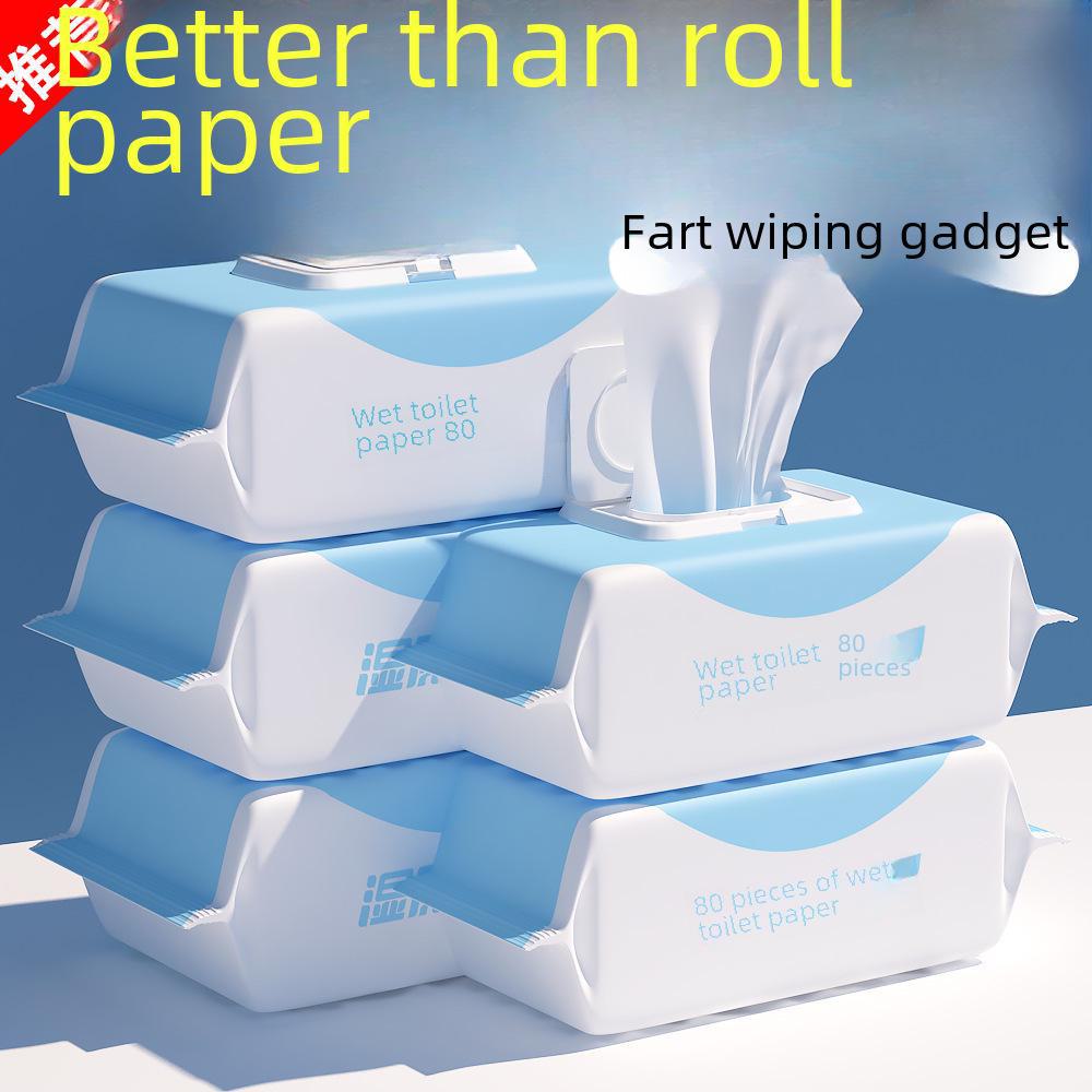 "80-Pack Wet Toilet Wipes for Household Use"