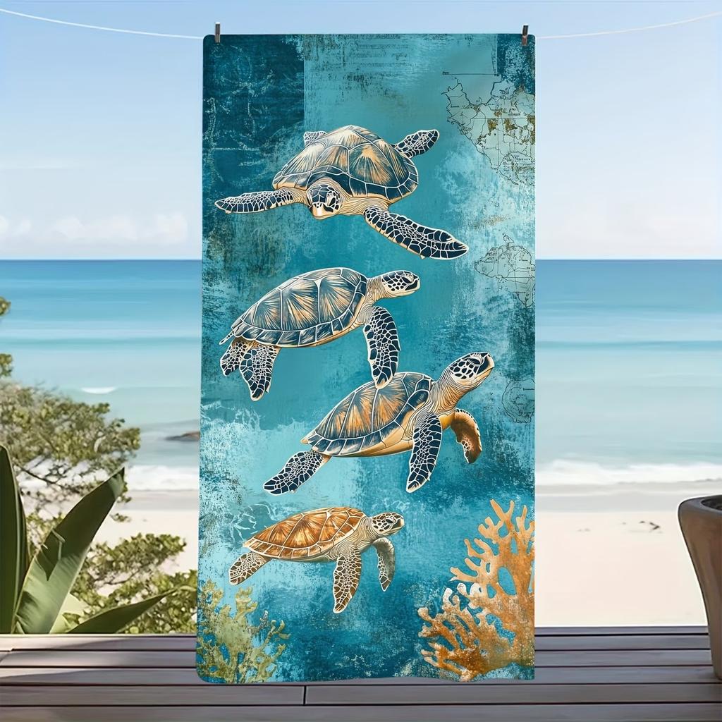 The New Microfiber Turtle Beach Towel Is Popular, And The Water-Absorbing Quick-Drying Bath Towel Does Not Stick To Sand.