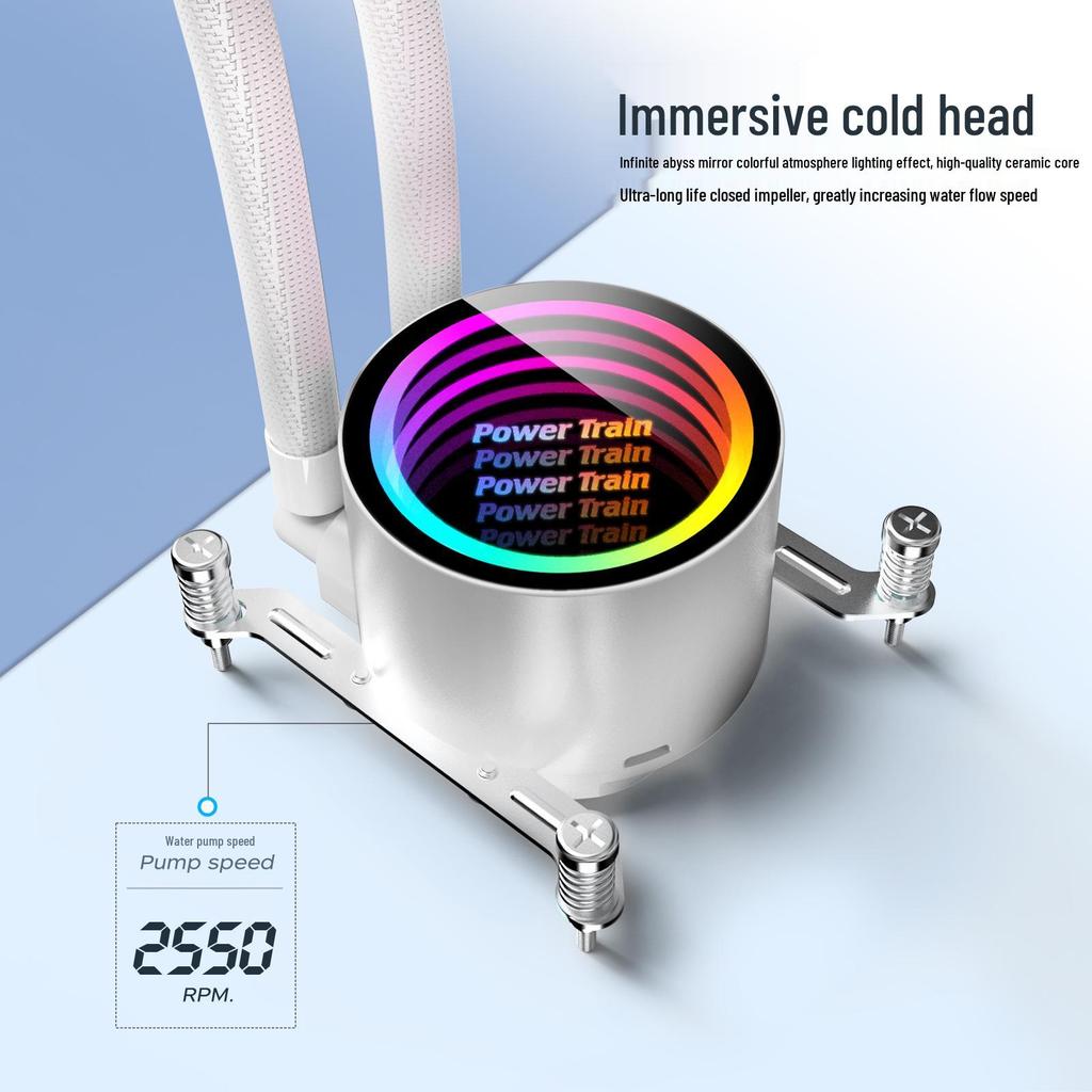 240 Водяной радиатор ARGB с интеллектуальным вентилятором с регулируемой скоростью и многоплатформенной совместимостью