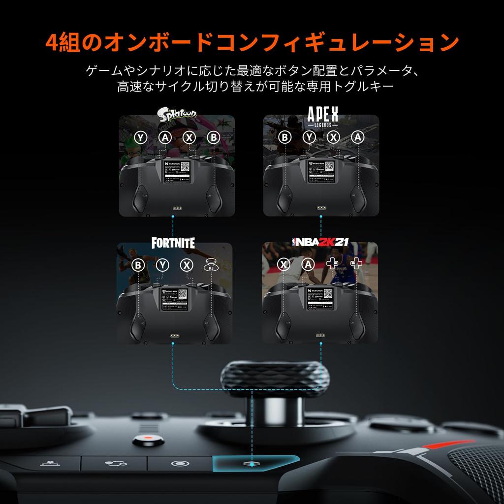 Контроллер переключателя BIGBIG WON Механический контроллер переключателя Bluetooth-соединение Функция быстрого огня 4 шага HD-вибрация Функция NFC Задняя кнопка