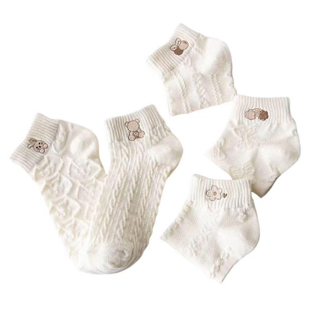 Women's Socks Soft Ankle Socks Cute Sports Socks Rainbow Cartoon Cotton Socks Adults