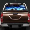 Moon Forest Wolf  Rear Window Sticker Perforated Window Graphic Sticker for SUV 135x36cm