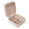 Velvet Travel Jewelry Box Organizer 2 Layer Small Portable Storage Case 2 Layer for Necklaces Rings