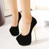 Big Size Sexy Pumps Wedding Fetish Women Shoes Concise Woman Pumps High Heel Stripper Flock Pumps