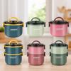 1000/1600ml Thermal Lunch Box Double Layered Compartment Lunch Box Canteen