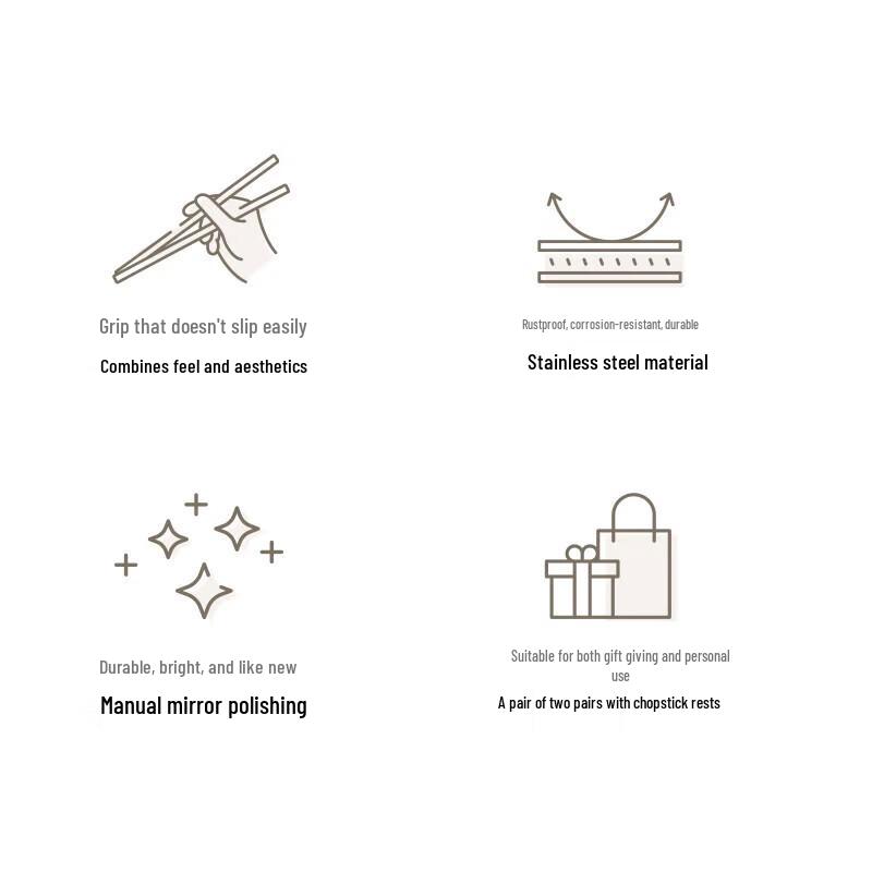 WMF 2-Pair Stainless Steel Chopsticks Set with Rests