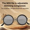 Круглые поляризованные очки с линзами из нейтрального фильтра, 1-9 передач, регулируемые солнцезащитные очки с защитой от ультрафиолета, для мужчин, для пляжа, рыбалки, вождения, езды на велосипеде, очки для очков
