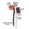 Korea Alkaline Bread Chocolate Bag Hanging Women Woven Rope Bow Love Pendant Girl Gift Fashion Charm Accessories Bag Charm