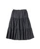 Comoni Nose W Dot Cancan Midi Skirt [Black]
