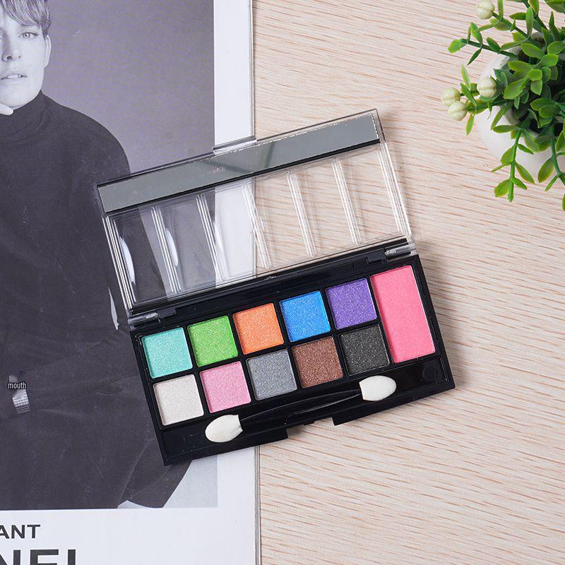 Палетка теней для век Rihao Ten-Color Shimmer для фестивального и сценического макияжа