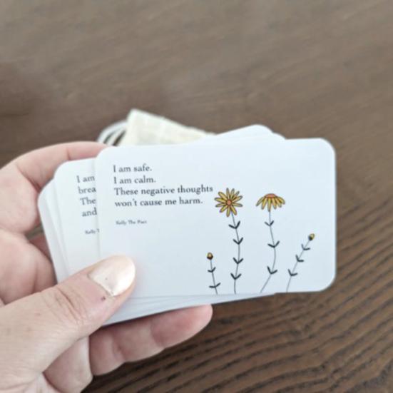 1 комплект, карманная открытка со стихами и сумкой для хранения, снятие стресса, тревога, позитивная жизненная поддержка эмоций, комплект карточек со стихами, подарок для детей и взрослых