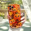 Phone Case: 2D flat, suitable for iPhone 18 17 16 15 14 13 12 Pro protective case, phone decoration, cute pumpkin pile, Halloween and Christmas gift