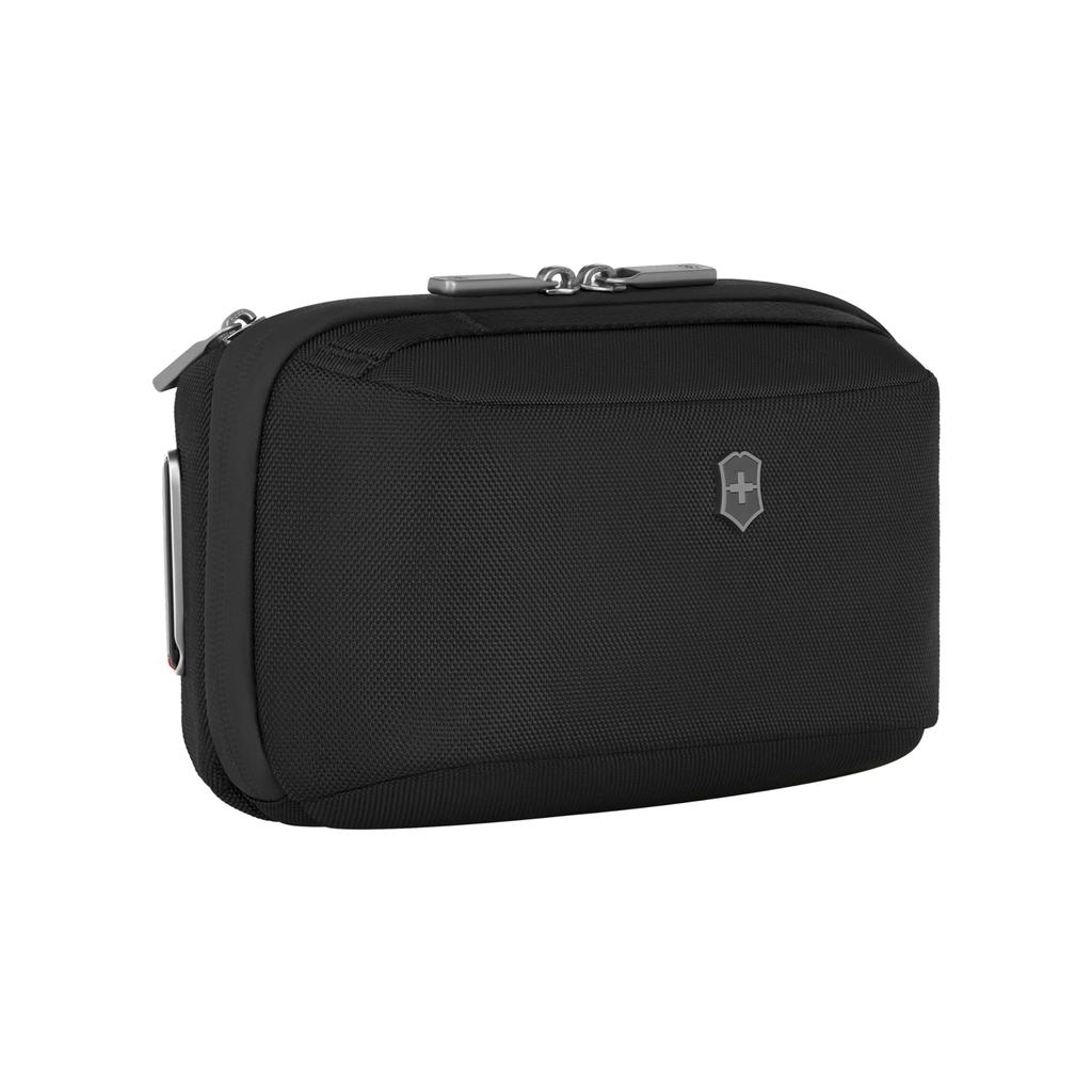 VICTORINOX Werks Traveler Компактная косметичка-несессер Вторая сумка 3 л с карманом на молнии Косметичка Дорожная сумка-несессер Дорожный бизнес-подарок Черный 653639