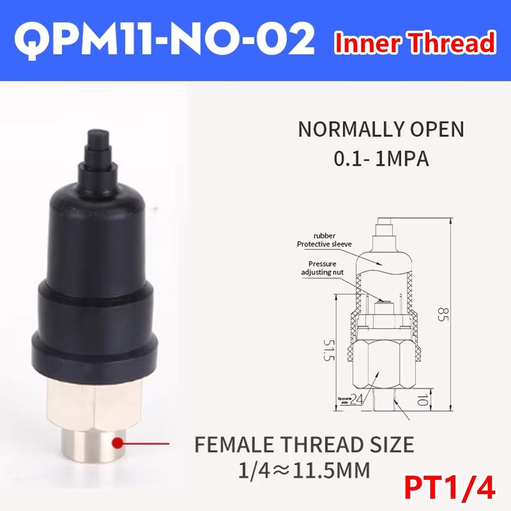 1 шт. QPM11-NO QPM11-NC Переключатель давления воздуха Регулируемый G1/8 G1/4 QPM11 Автоматический контроллер Гидравлический мембранный 0.1-1 МПа