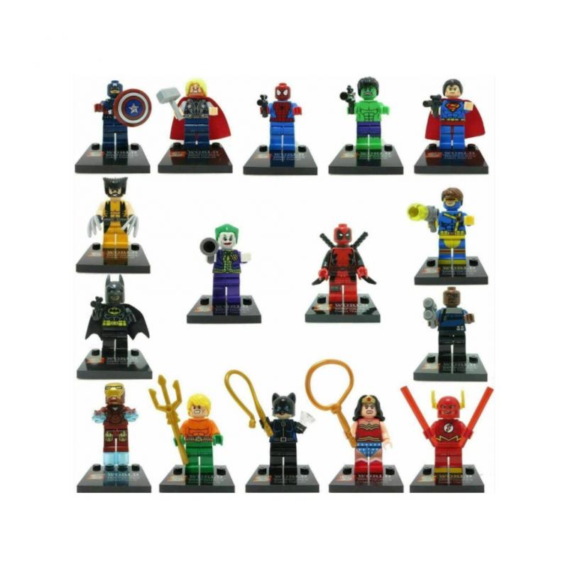 16 шт. Мини-фигурки супергероев Marvel Avengers Dc, совместимые с Lego