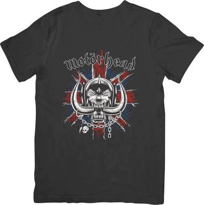Motorhead Music Унисекс Футболка из Качественного Хлопка Черная