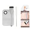 Makeup Foundation Brush Mixing Palette Stainless Steel Foundation Lipstick Eye Shadow Mixer Palette With Spatula Makeup Tools