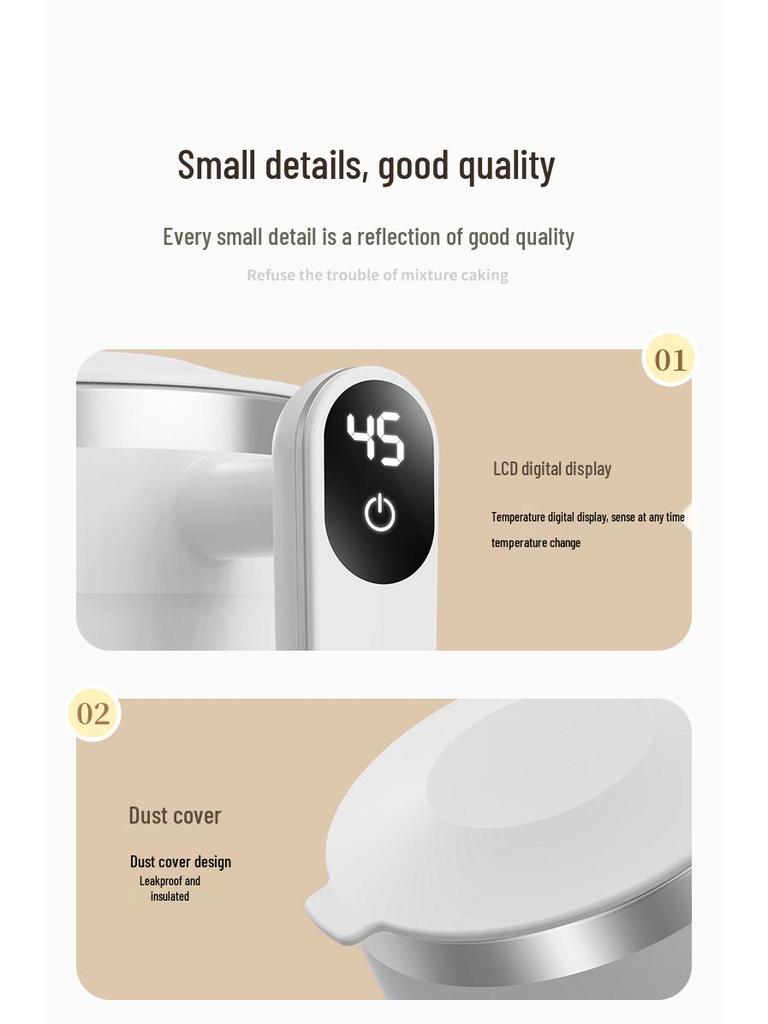 Креативная самоперемешивающаяся кофейная кружка с магнитной зарядкой и дисплеем температуры