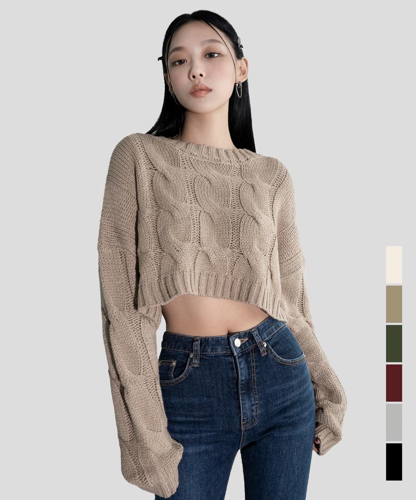AVANDRESS Twisted Cropped Knit - 6Col