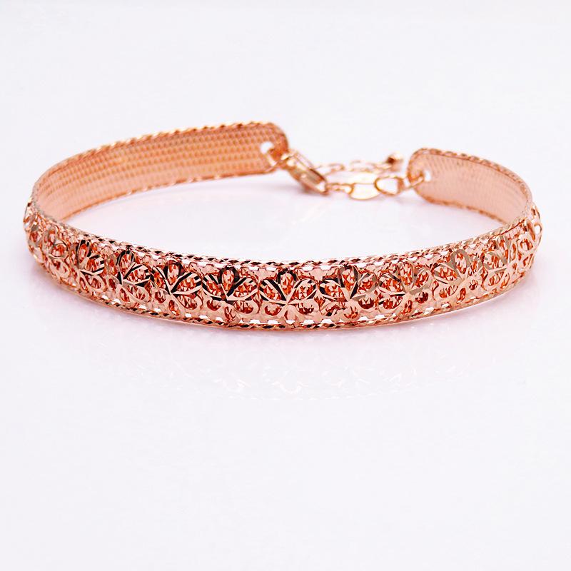 Покрытый розовым золотом, фиолетовый, насыщенный золотой, классический, легкая роскошь, модный цвет, золотой, широкая версия, яркий браслет