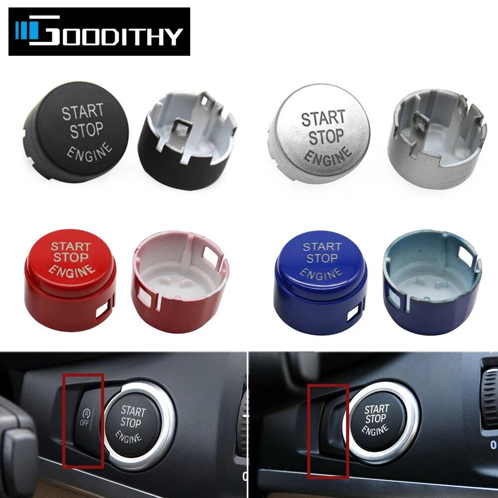 Черные, серебристые автомобильные аксессуары, двигатель, зажигание, старт, стоп, кнопка выключения, крышка для BMW X3 X4 Series F25 F26 61319153831