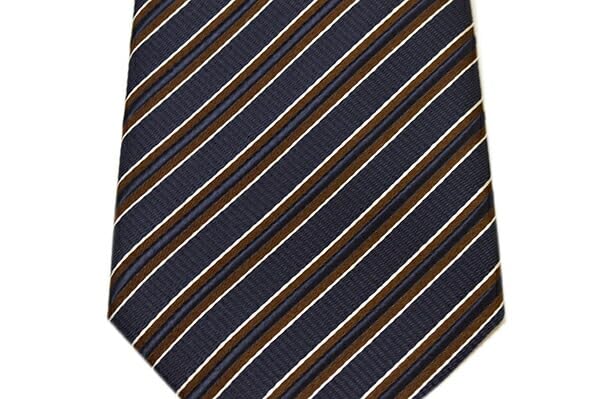 Giorgio Armani Necktie Striped Pattern Silk Necktie Width Ega23w019 Navy [Giorgio Armani] Men's (Sword 8cm) 3F941-02835 BLUE/DARKBROWN