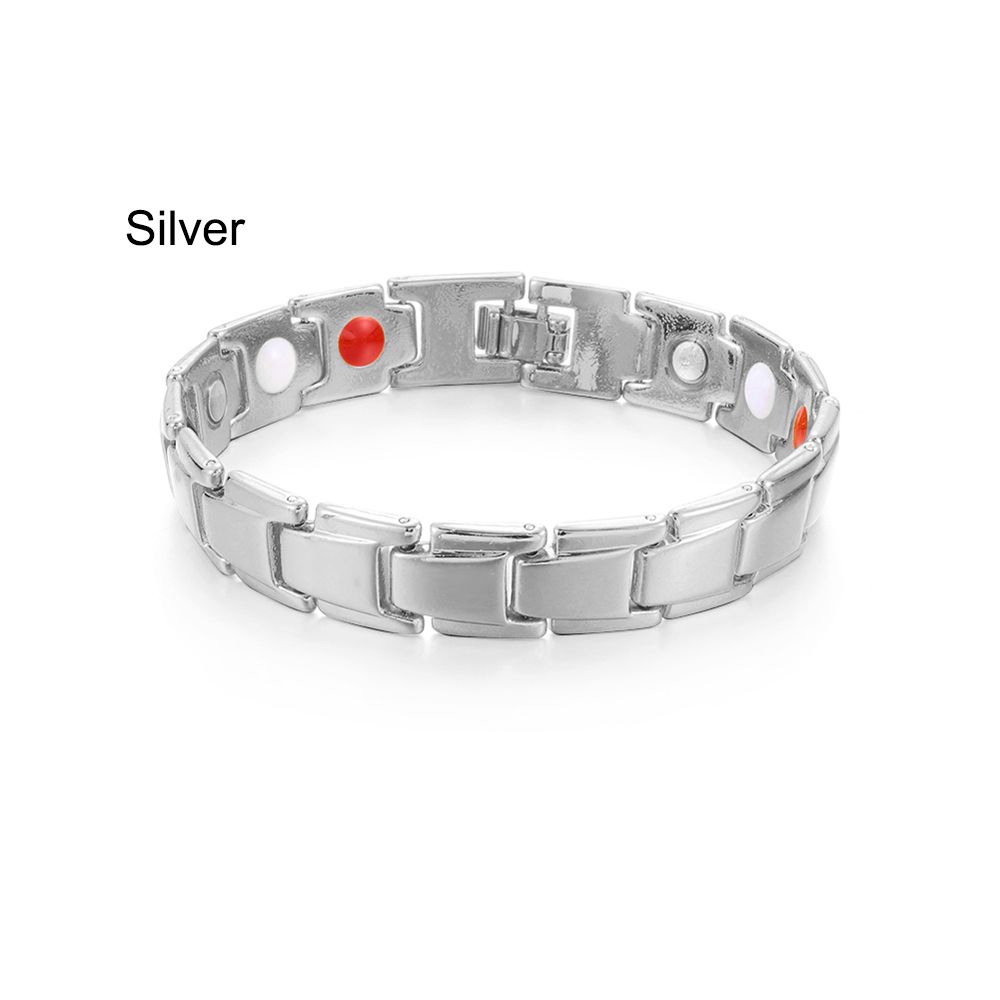 Steel Acupoint Massage Detachable Bangle Hematite Energy Healing Magnetic Therapy Bracelet