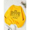 Puerta De Alcalá Madrid Printing Pullover Women Autumn Crewneck Sweatshirt Loose Clothing Soft Casual Ladies Sportswear