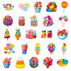 50 Stickers Colorful Candy Lollipop Dessert Personalized Diy Decorative Stickers Waterproof Stickers