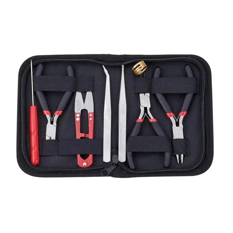 8 Pcs/set of Jewelry Tools Jewelry Making Pliers Multifunctional DIY Handmade Scissors Tweezers Household Portable Hardware Set