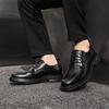 Кожаные мужские туфли на шнуровке оксфорды Дерби Притинг Костюмы Zapatos De Vestir Para Hombre Роскошные офисные деловые мужские туфли