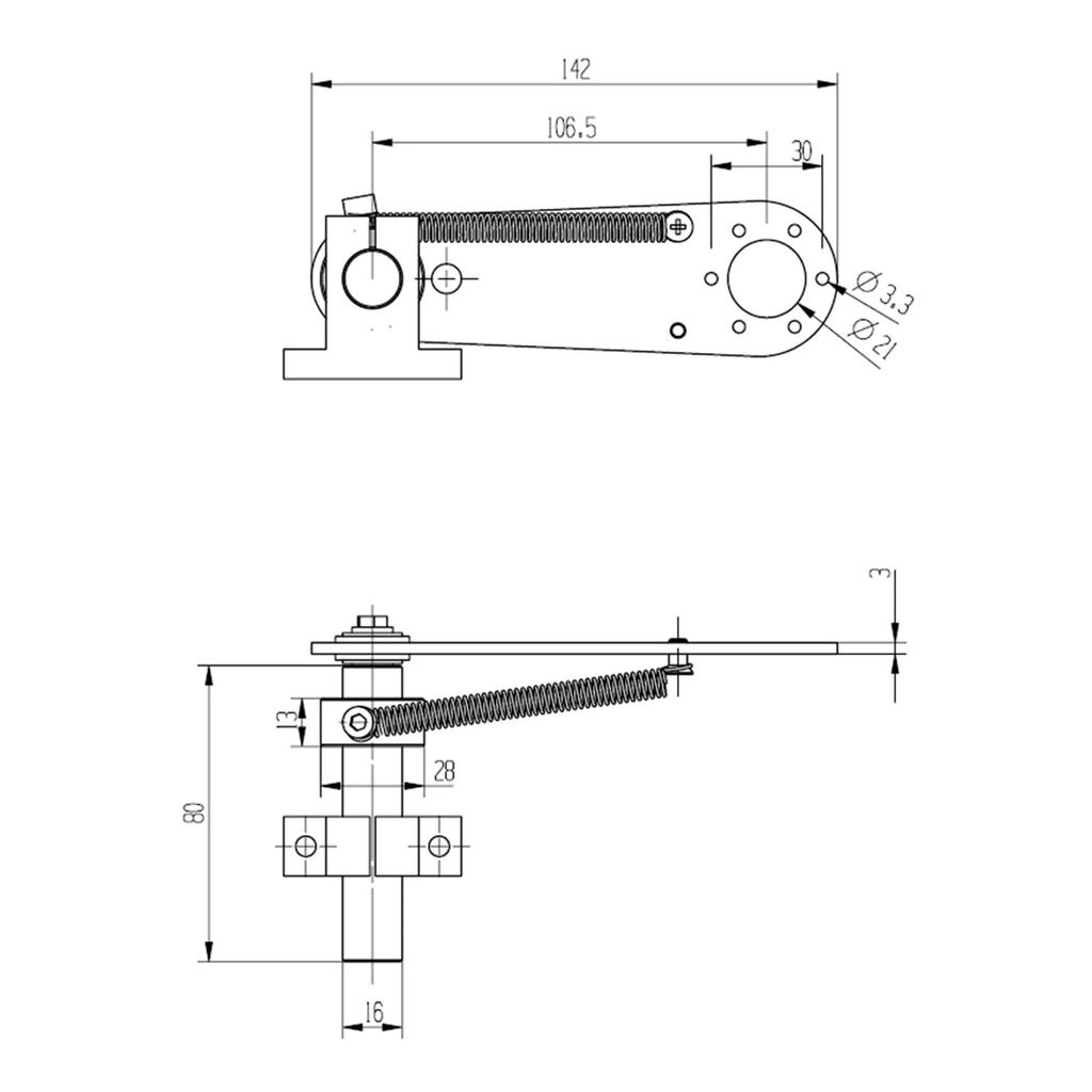 EB015 Encoder Bracket Adjustable Anti Skid Aluminium Alloy Holder Encoder Mounting Stand Bracket Accessories