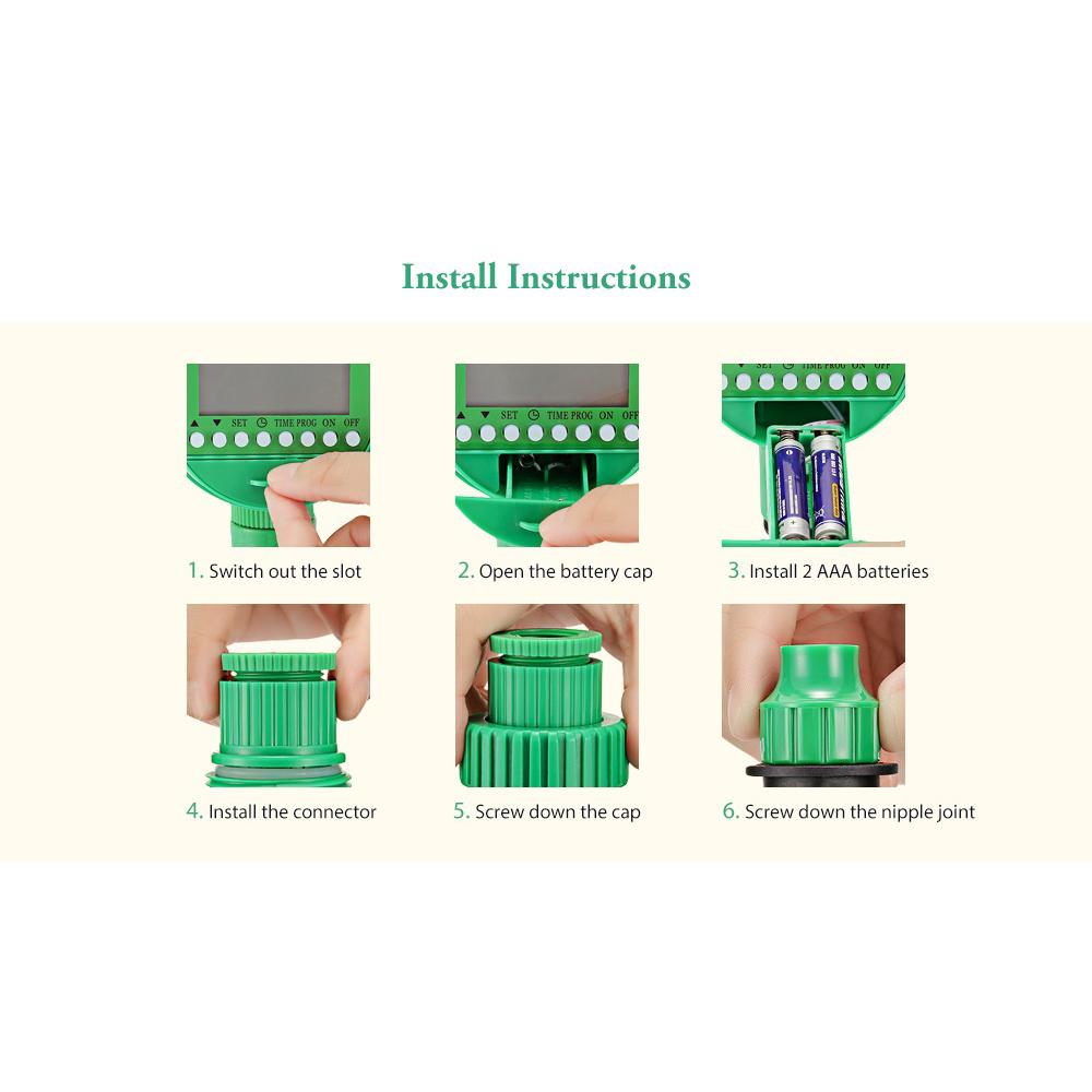 Садовый интеллектуальный таймер полива, автоматический контроллер орошения цветов с ЖК-дисплеем