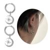 Unique Four Pointed Star Earrings Fashionable and Personalized Ear Hook Stylish Ear Jewelry for Style Enthusiasts