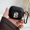 Чехол Art Initial Letter от A до Z с розовыми цветами для Apple Airpods 1 2 3 Pro 2, чехлы для Bluetooth-гарнитуры для Air Pods Box, черный чехол